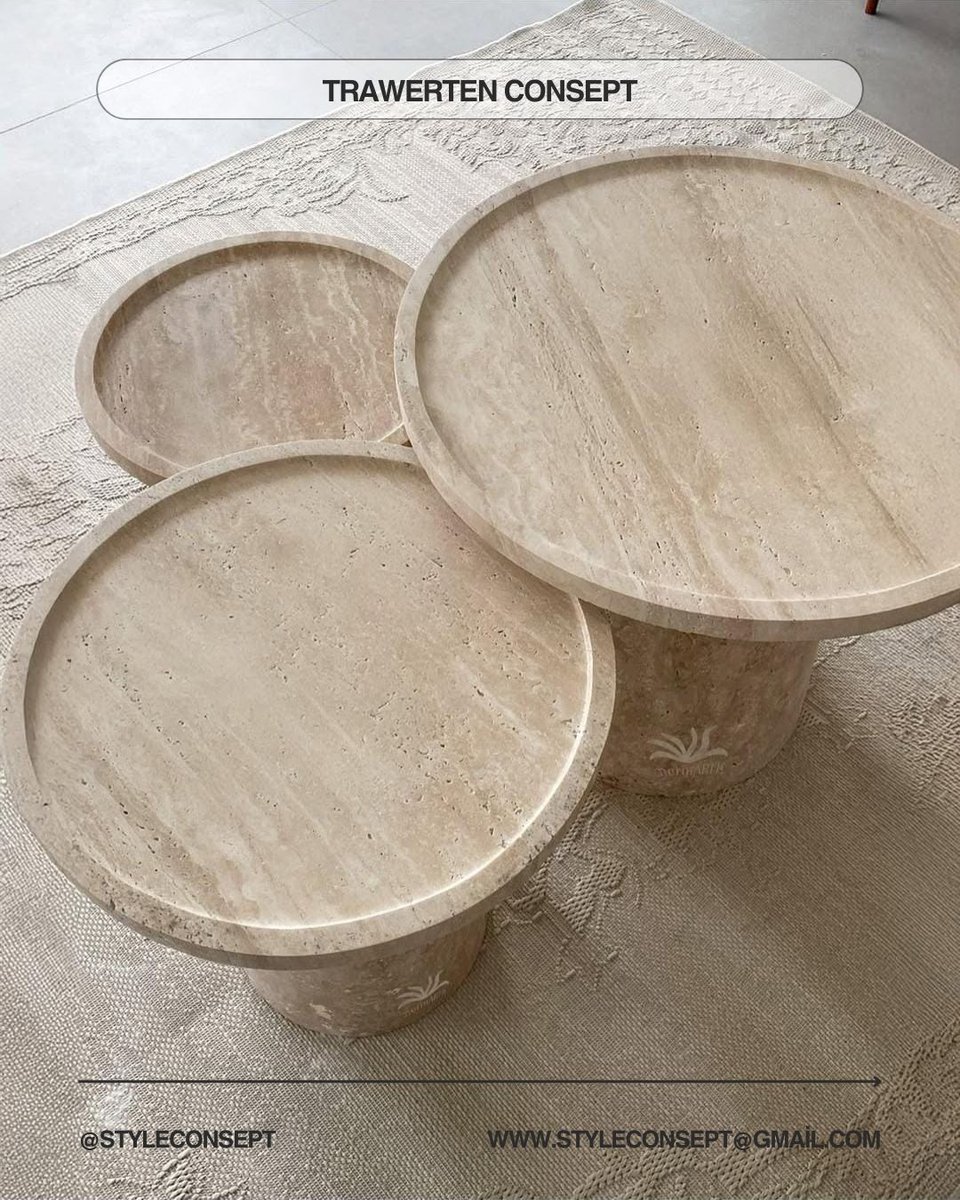 styleconsept's tweet image. Doğallığın zarafeti evinizde!
Mermart_eu koleksiyonuna ait bu %100 orijinal traverten sehpa, estetik duruşu ve benzersiz dokusuyla yaşam alanlarınıza değer katıyor. 

📩 Sipariş ve bilgi için DM veya styleconsept@gmail.com
#mermart  #StyleConcept