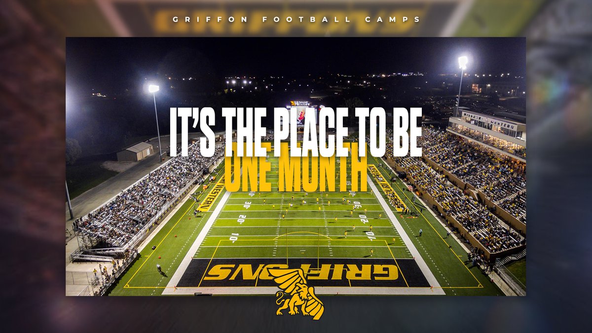 ⏳🅾🅽🅴 🅼🅾🅽🆃🅷⏳
🦅𝐄𝐥𝐢𝐭𝐞 𝐂𝐚𝐦𝐩🦁
🗓️June 28
🔗GriffonFootballCamps.com

#PerfectMix26 | #A10Mentality