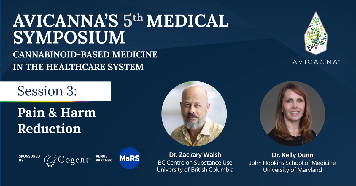 Speaker Lineup Announcement | Session 3: Pain &amp; Harm Reduction - Exploring the intersection of cannabinoid-based medicine, chronic pain, and substance use

We’re excited to present Session 3 of Avicanna’s 5th Medical Symposium, featuring two internationally recognized researchers