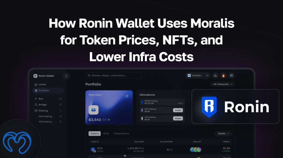 “Compared to building in-house, we avoided ~$4,000/month per chain in infra costs” 🔥

Moralis APIs and RPC nodes allowed Ronin Wallet to slash both costs &amp; dev time 🚀

Learn how Ronin Wallet gets token prices &amp; cross-chain NFT visibility with Moralis ⭐️️