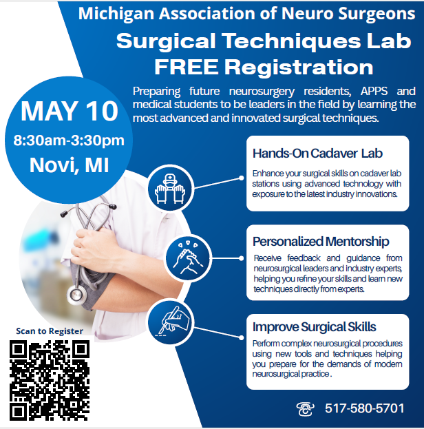 #FreeMedicalTraining #NeurosurgeryLab #MichiganMedStudents #FutureSurgeons #MIHealthcare #NeurosurgeryResidents #CadaverLabTraining #MedicalEducation #NursePractitionerLife #PAStudentLife #SurgicalTraining #MichiganNurses #MedSchoolLife #HandsOnLearning #MiNeuroSurg