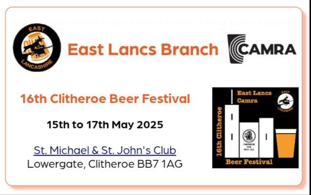 A day over a week away now for <a href="/clithbeerfest/">Clitheroe Beer Festival 🍻</a> Follow them for updates and a preview of the beer list 🍻