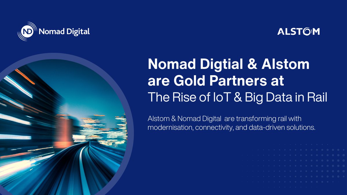 The Rise of IoT &amp; Big Data in Rail Event is one week away! <a href="/NomadDigital/">Nomad Digital</a> &amp; <a href="/Alstom/">Alstom</a> will be attending. Discover more: alstom.com/alstom-nomad-d…
