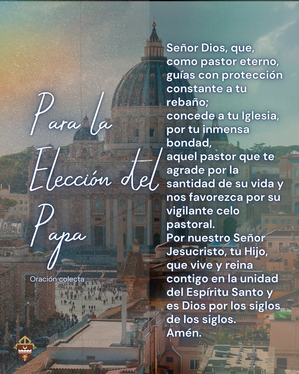Let us pray as the Conclave begins. Come, Holy Spirit. 
More info at: cdob.org/election-of-a-…