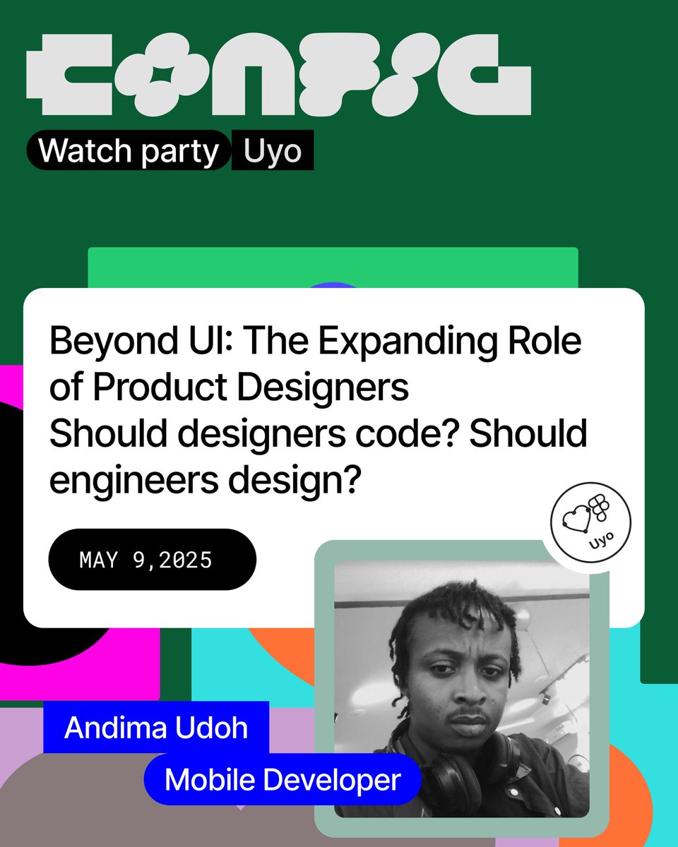 Our Next speaker is Andima Udoh.
       As design and development continue to overlap, <a href="/the_andima/">The Andima Udoh</a> brings a fresh perspective to the conversation. Should designers code? Should engineers design? exploring how collaboration and code can reshape the future of product teams.