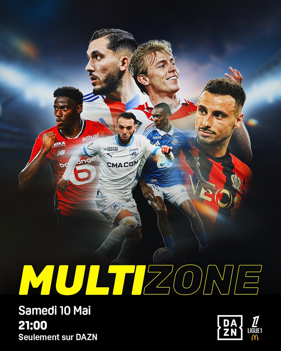🤩 | Une fin de saison où tout reste à faire ! 📺👀

Ne manquez pas le Multizone ce samedi dès 20h à l’occasion de la 33e Journée sur DAZN. 📲