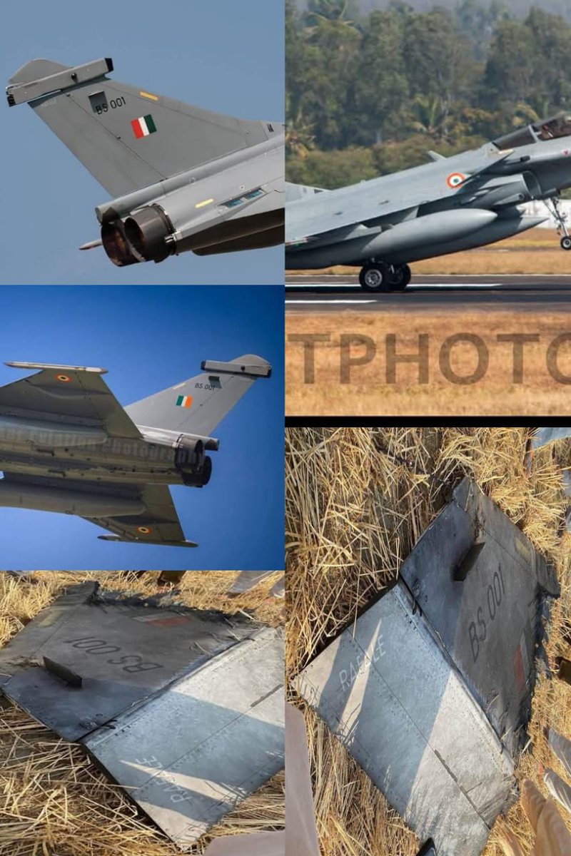 Harooncjl's tweet photo. @kaankit @Amandeepanands Dassault Rafale 
BS-001 

First Airframe delivered, first airframe destroyed in combat. 🇮🇳 https://t.co/rID81oege0