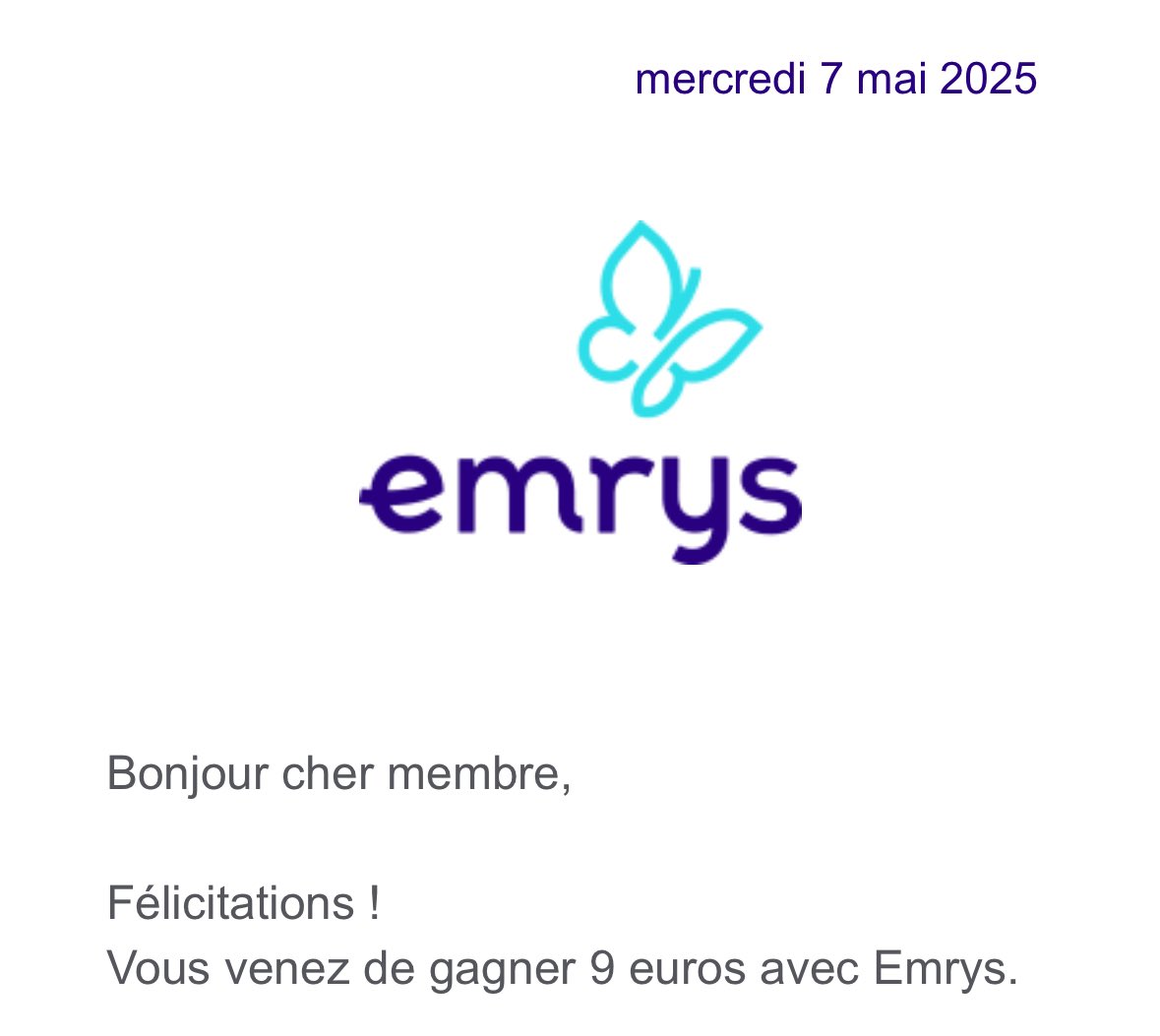 Je travaillais tranquillement quand soudain j’ai reçu un mail et 9€ 😲