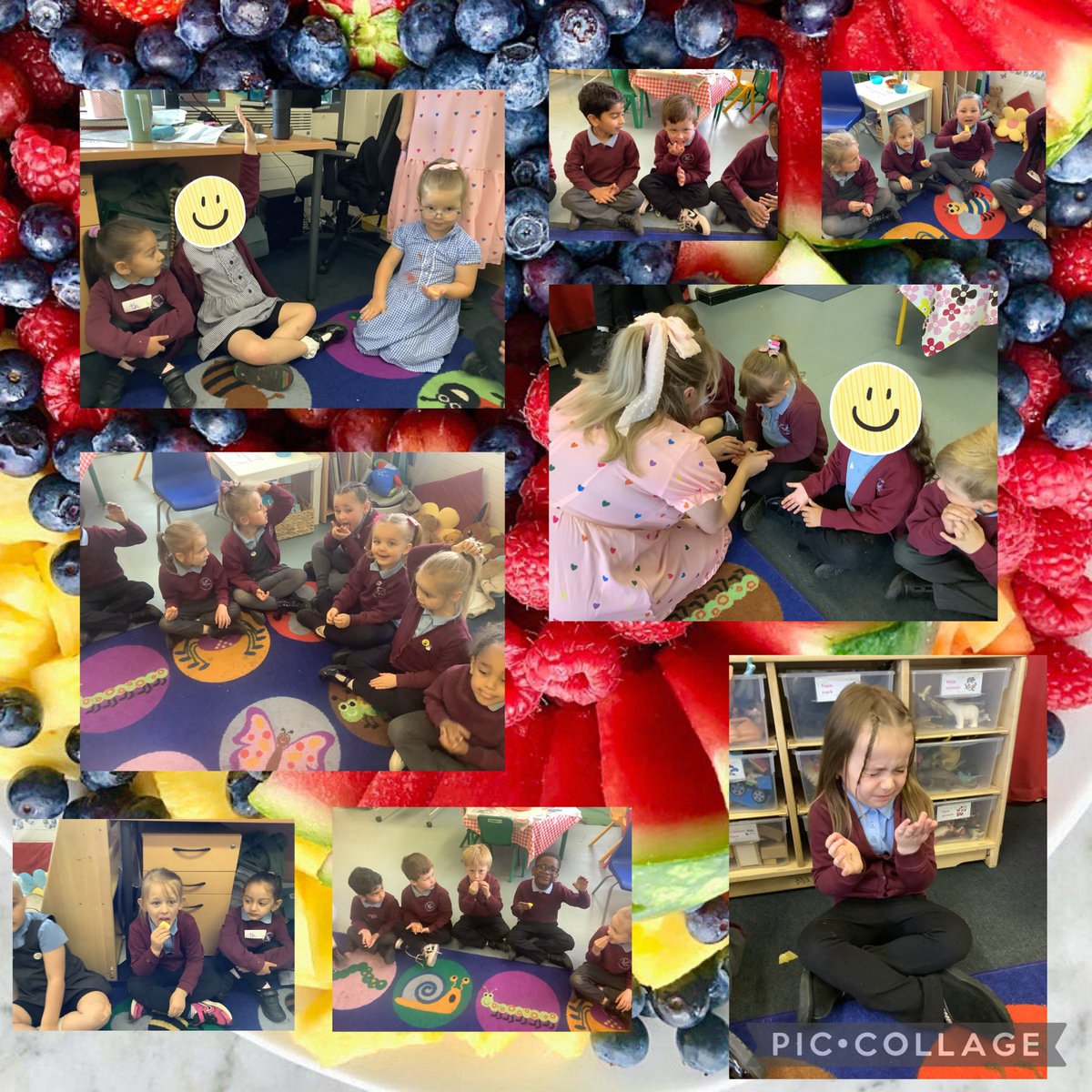 FS2Stradbroke's tweet photo. This week in literacy, we tried some of the fruits from the story ‘Handa’s Surprise’. We tried passion fruit, avocado, pineapple and mangos! @StradbrokePri https://t.co/FpvEWARppS