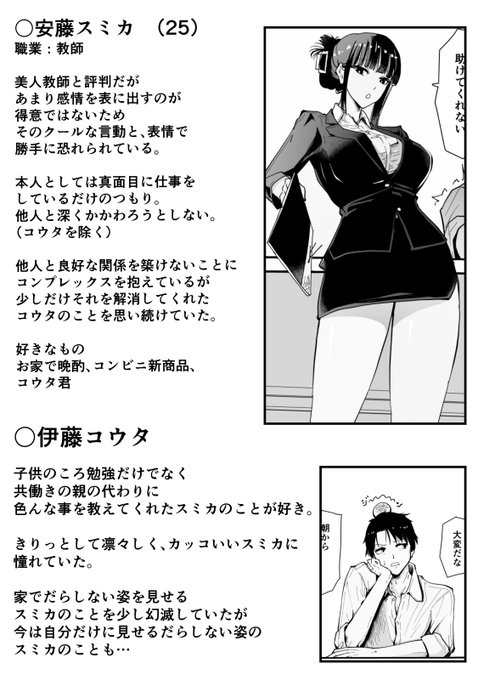 キャラ紹介

サンプル等全部完成
明日登録します。
またツイッターで本編ちょこちょこ見せるので
よかったらフォローしていただけると
ありがたっす 