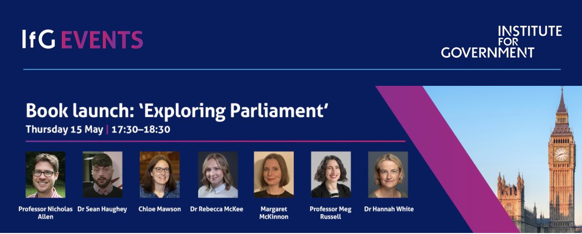Study of Parliament Group (@studyofparl) on Twitter photo On the 15th May, our friends at the <a href="/instituteforgov/">Institute for Government</a> are hosting a book launch for the 2nd edition of Exploring Parliament, edited by <a href="/estrangeirada/">C Leston-Bandeira</a>, <a href="/LouiseVThompson/">Louise Thompson</a> & <a href="/A_Meakin/">Dr Alexandra Meakin</a>.
There is still time to sign up online, if you are able to join: …stituteforgovernment.zohobackstage.eu/BooklaunchExpl… On the 15th May, our friends at the <a href="/instituteforgov/">Institute for Government</a> are hosting a book launch for the 2nd edition of Exploring Parliament, edited by <a href="/estrangeirada/">C Leston-Bandeira</a>, <a href="/LouiseVThompson/">Louise Thompson</a> & <a href="/A_Meakin/">Dr Alexandra Meakin</a>.
There is still time to sign up online, if you are able to join: …stituteforgovernment.zohobackstage.eu/BooklaunchExpl…