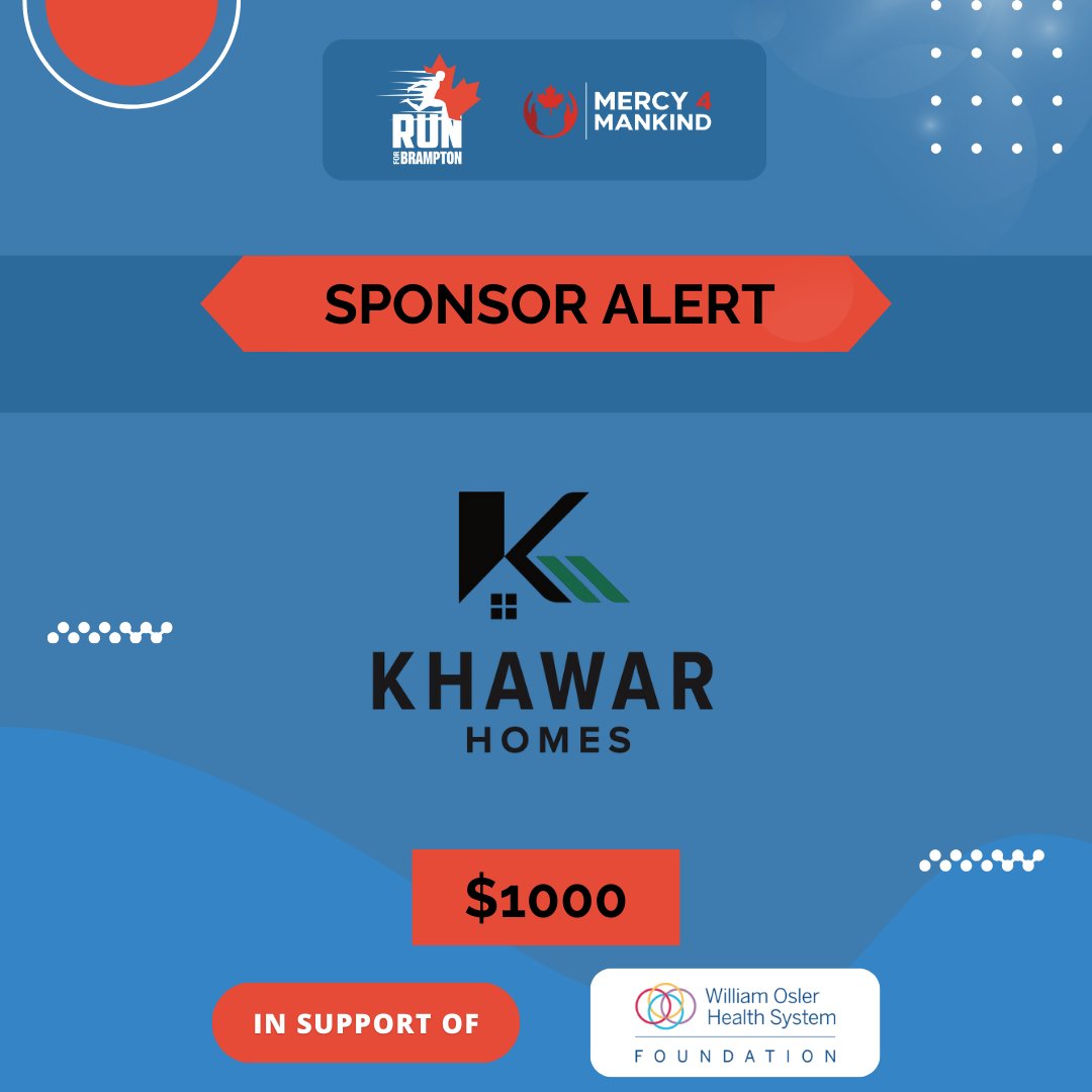 Run For Brampton (@run4brampton) on Twitter photo π¦π£π’π‘π¦π’π₯ ππππ₯π§!
THANK YOU to KHAWAR HOMES for their generous $1000 sponsorship in support of our Run for Brampton
Your support helps us make a real impact through the
<a href="/OslerHealth/">William Osler Health System</a>
π
May 11
πCentral Peel Turf Field
Register Now:
raceroster.com/events/2025/10β¦ π¦π£π’π‘π¦π’π₯ ππππ₯π§!
THANK YOU to KHAWAR HOMES for their generous $1000 sponsorship in support of our Run for Brampton
Your support helps us make a real impact through the
<a href="/OslerHealth/">William Osler Health System</a>
π
May 11
πCentral Peel Turf Field
Register Now:
raceroster.com/events/2025/10β¦
