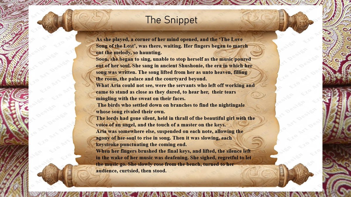 WINTER OF THE WITCH X WHEEL OF TIME
Half-blood Aria is dragged into the conquering Fae king's court as a candidate to be his bride. During her imprisonment, she discovers a plot to anhilate her entire race. To save them all could cost her life.

#questpit 
#agentguide