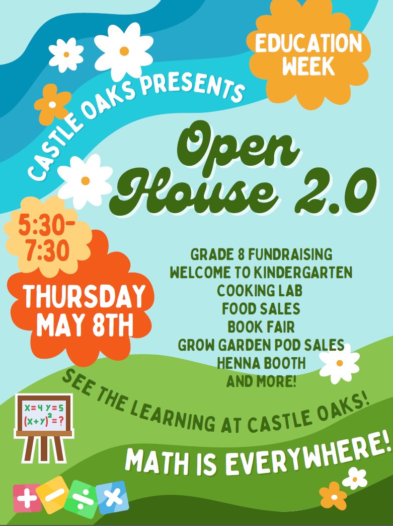 Come one come all!!  See our SEL Innnovation HUB, School Garden, Scholastic Book Sale, and MATH in action throughout the entire building.  Thursday May 8th @ 5:30pm.