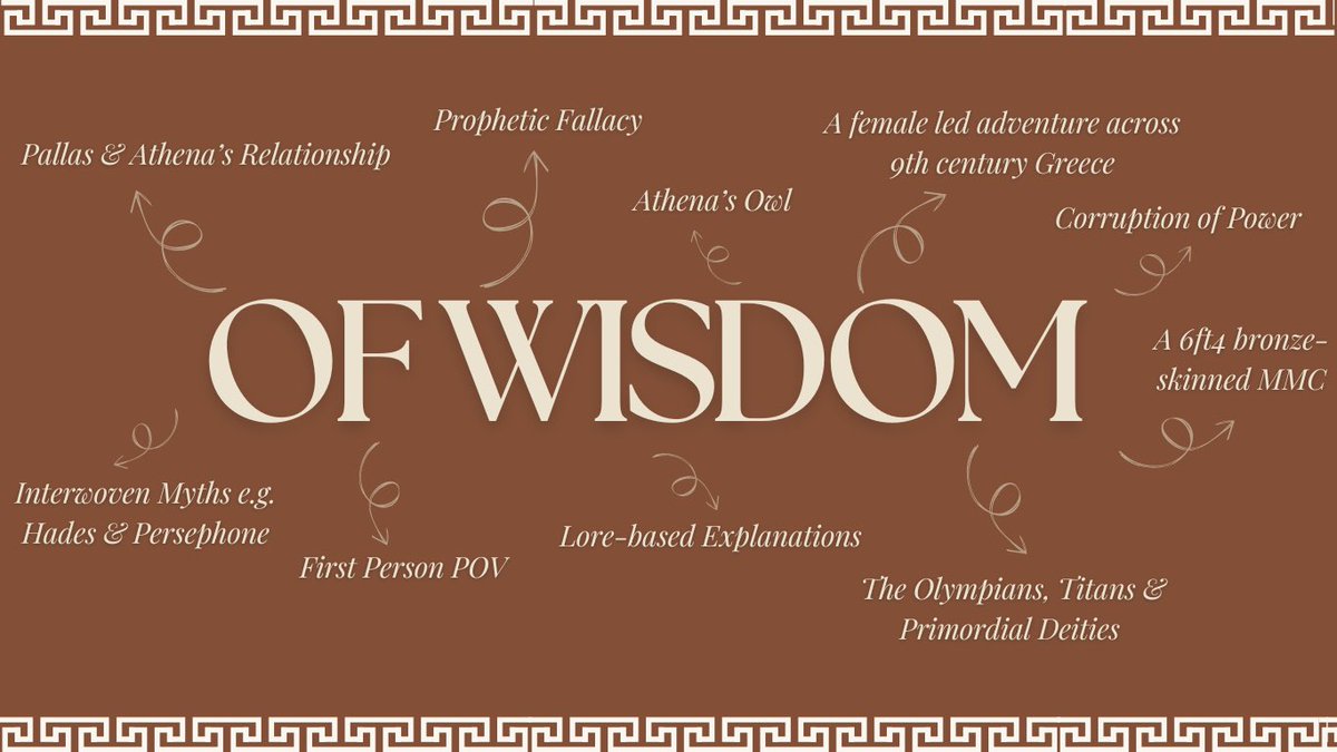 OF WISDOM 
an Athena origin tale 🦉

‘Sing, goddess…’

🏛️pallas x athena 
🏛️prophetic fallacy
🏛️corruption of power
🏛️she stabs everyone
🏛️zeus is the bad guy 

#questpit #A #Q #HF #agentsguide
