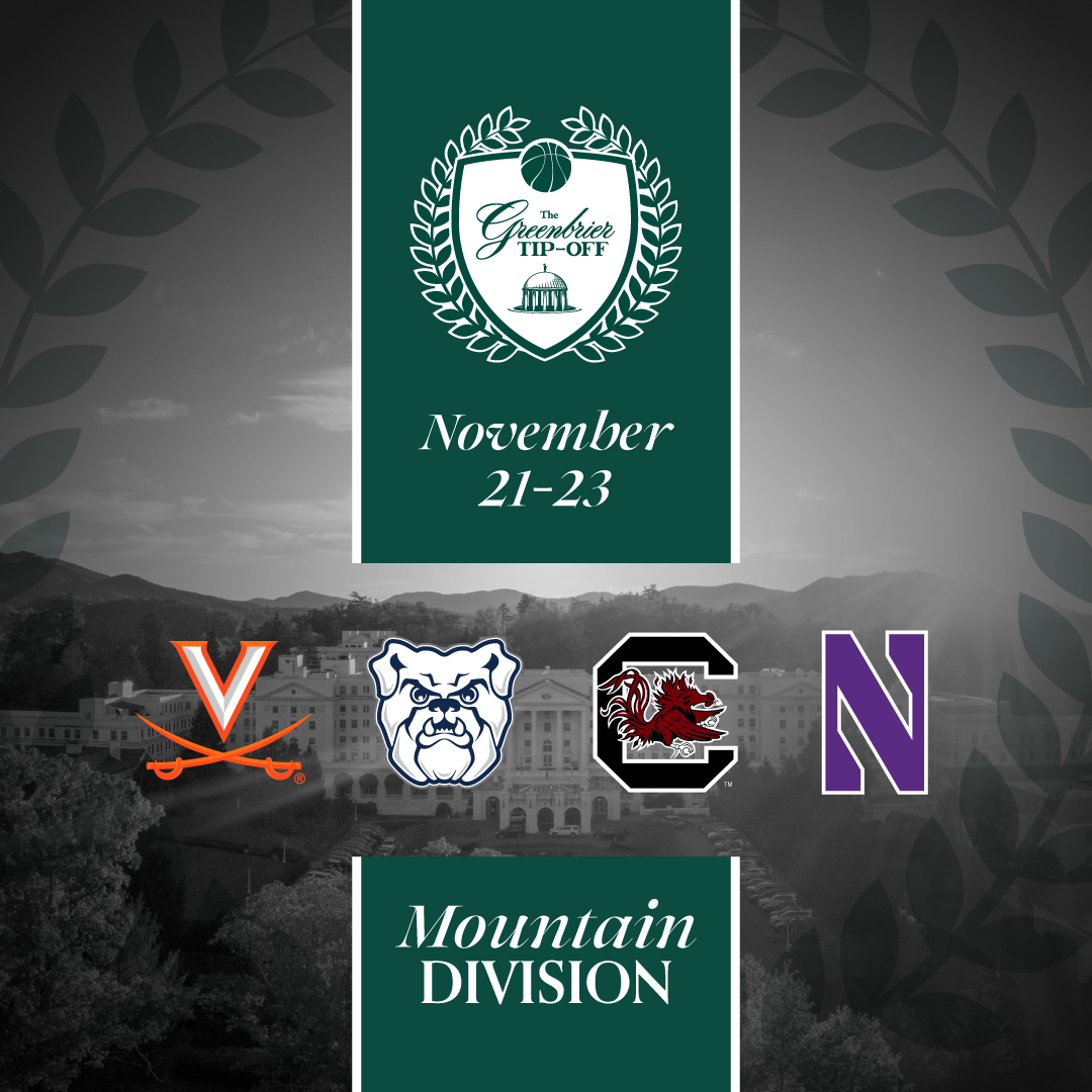 IntersportBuzz's tweet image. Join us November 21–23 at America’s Resort for the Greenbrier Tip-Off:
🏨 Luxurious accommodations
🍽️ Elevated cuisine
🌄 Majestic mountain surroundings
🏀 Premier college matchups
Fall’s most exclusive basketball experience.
Visit greenbriertipoff.com/travel to learn more!