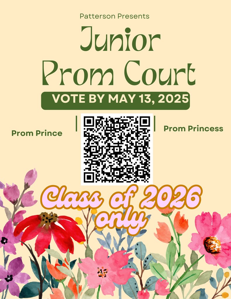 Check out your cohort google classrom for PROM court voting!  We are one week away from DANCING the NIGHT AWAY~~ junior and senior cohorts only vote for 2025 King/Queen and 2026 Prince/Princess.  #KaneStreetCrew