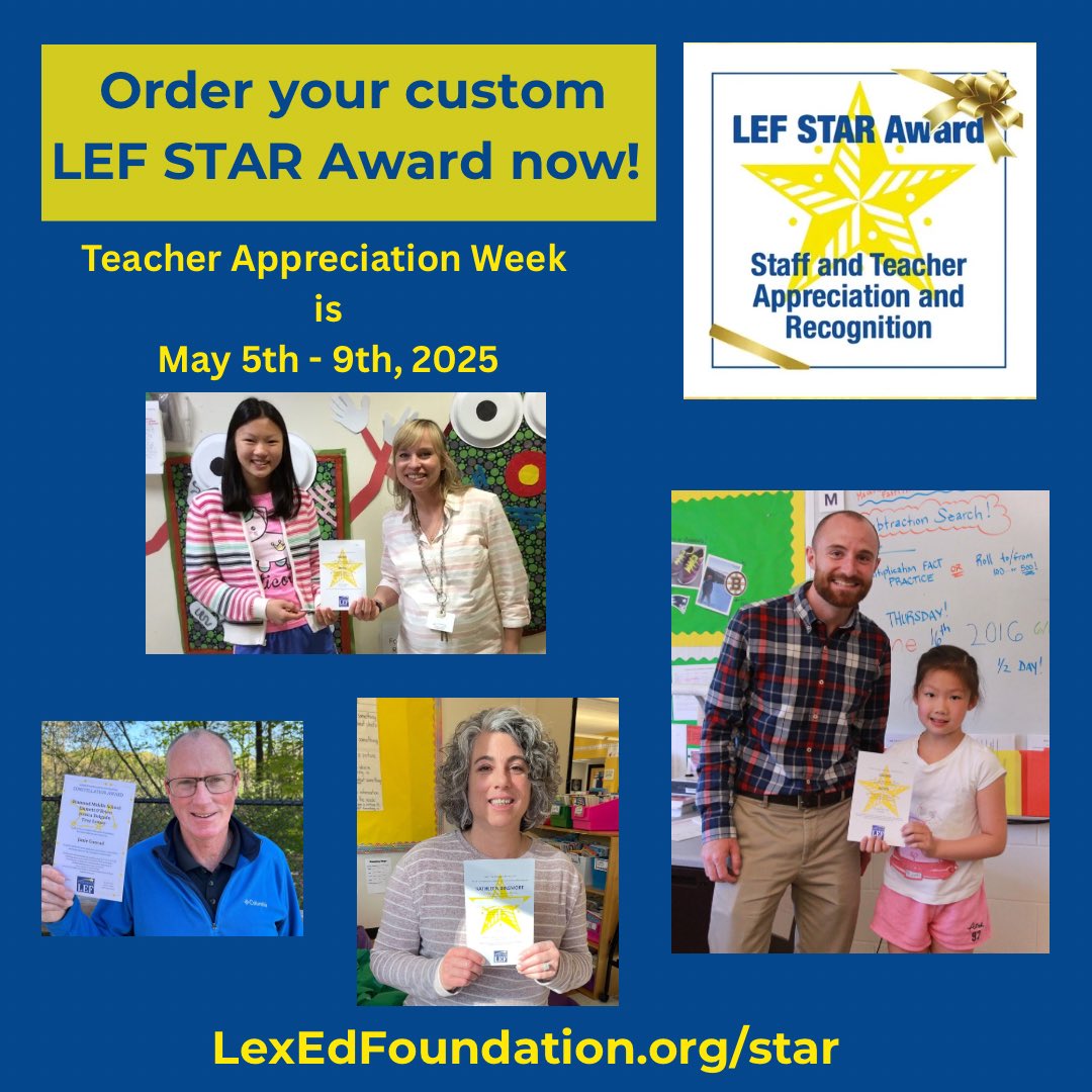 Order your custom LEF STAR Award today &amp; we will hand deliver it ASAP!
lexedfoundation.org/star
