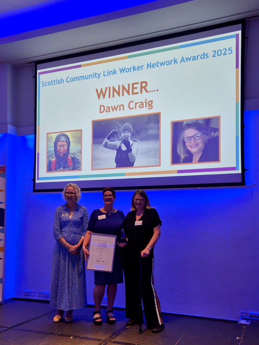 Edinburgh Community Link Worker Network (@edinburgh_clw) on Twitter photo A huge congratulations to Dawn Craig, winner of the first ever Outstanding Community Link Worker award at this year's <a href="/ScotCLWnetwork/">Scottish Community Link Worker Network</a> conference! We are so proud, and grateful to have Dawn as part of our CLW Network. <a href="/CompassHelena/">Helena Richards</a> A huge congratulations to Dawn Craig, winner of the first ever Outstanding Community Link Worker award at this year's <a href="/ScotCLWnetwork/">Scottish Community Link Worker Network</a> conference! We are so proud, and grateful to have Dawn as part of our CLW Network. <a href="/CompassHelena/">Helena Richards</a>