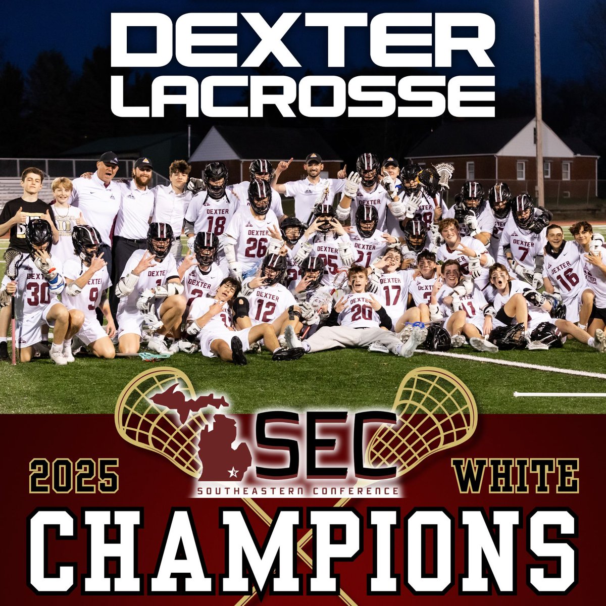 Our boys lacrosse program continues to flourish! Congrats on winning your 4th SEC title in a row! 🏆🏆🏆🏆