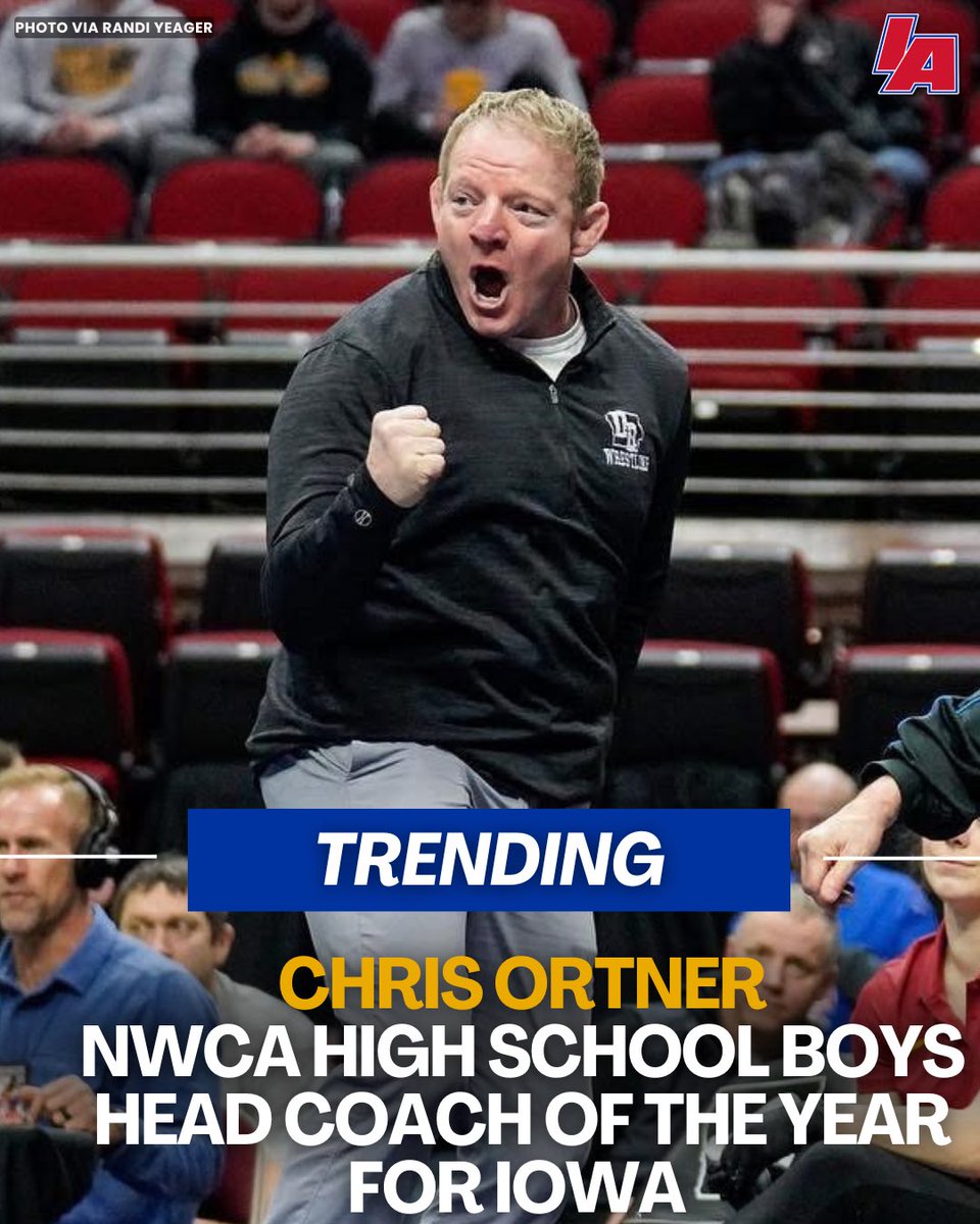 Don Bosco’s Chris Ortner was named the Boys Head Coach of the Year in the state of Iowa by the NWCA #iahswr