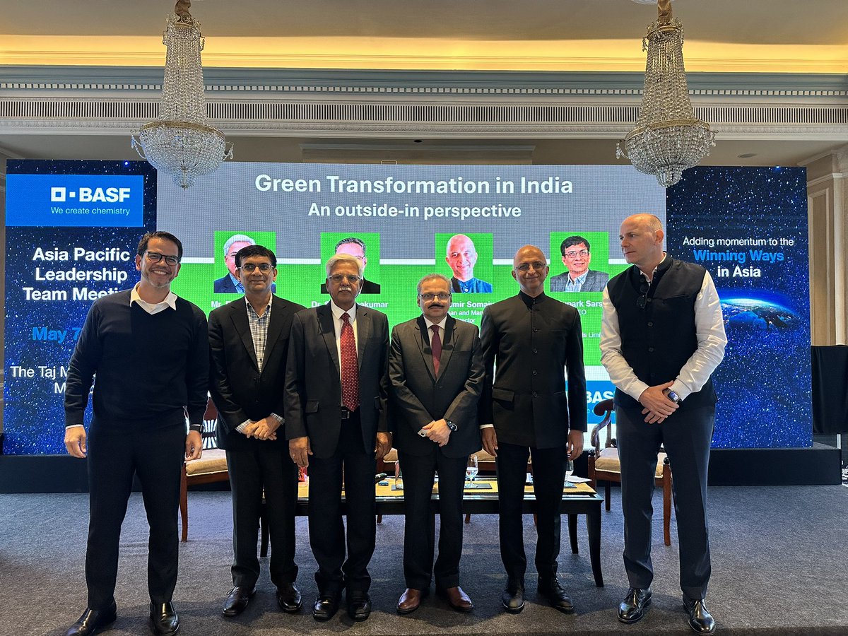 RamakumarDr's tweet photo. Today represented #amgreen on the green transformation panel at the Asia Pacific Leadership Team Meet of @BASF at Mumbai. https://t.co/0m5VMVOCHt
