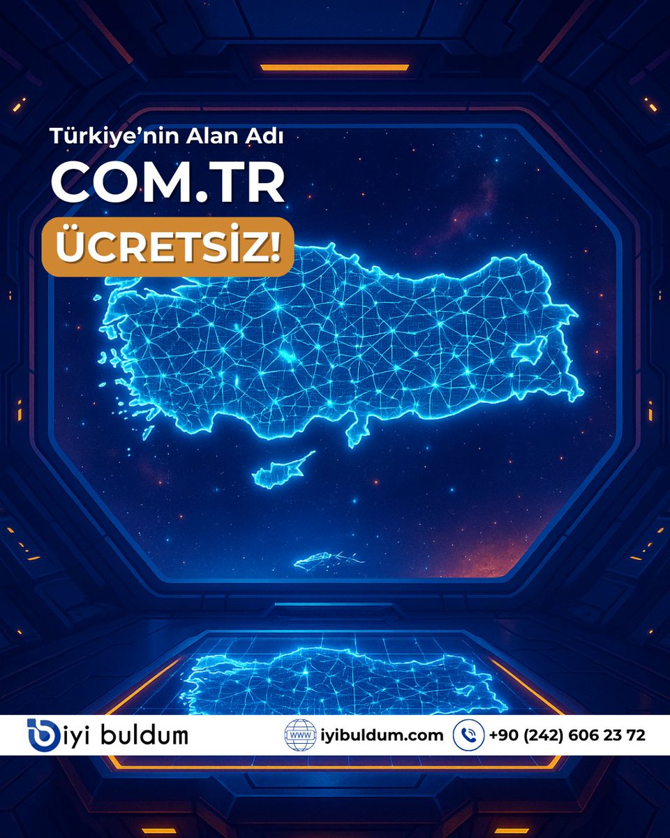 iyibuldumco's tweet photo. 🇹🇷 Türkiye’nin Alan Adı https://t.co/WuDASap2KG Şimdi ÜCRETSİZ!
✅ 1 Yıllık Hosting Al –
🎁 .COM.TR domain bizden HEDİYE!
#İyiBuldum #comtr #ücretsizdomain #HızlıHosting #Hosting #UcuzHosting #Domain #ÜcretsizSSL #Sunucu #WebHosting #EnUygunHosting https://t.co/RmIpgopHeR