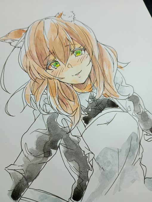 また睡眠不良でさっき起きてしまったので寝起きに水彩してたなんで!?