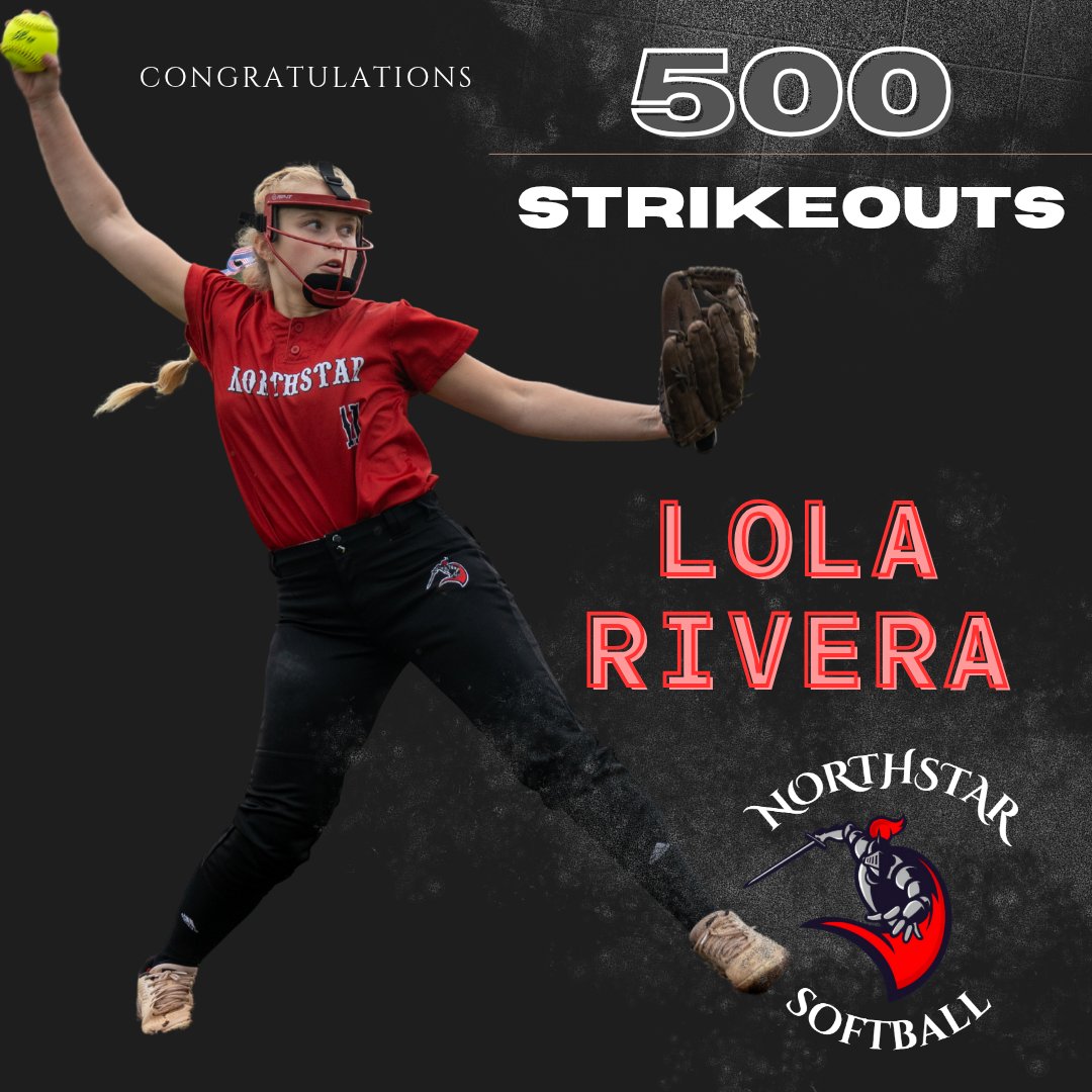NCA1972's tweet image. Congratulations to Sophomore, Lola Rivera, on her 500th career strikeout! Follow @northstarsoftball for more NCA Softball content!