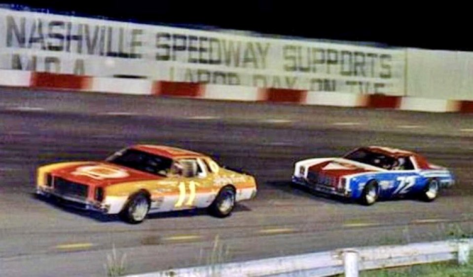 Benny Parsons won the 1977 Music City USA 420 at Nashville 48 years ago today. 🏁

#BP and Cale Yarborough led all but 2 laps. 

It was the second straight Winston Cup win at Nashville for #BP.

#NASCARLegends 🏁
