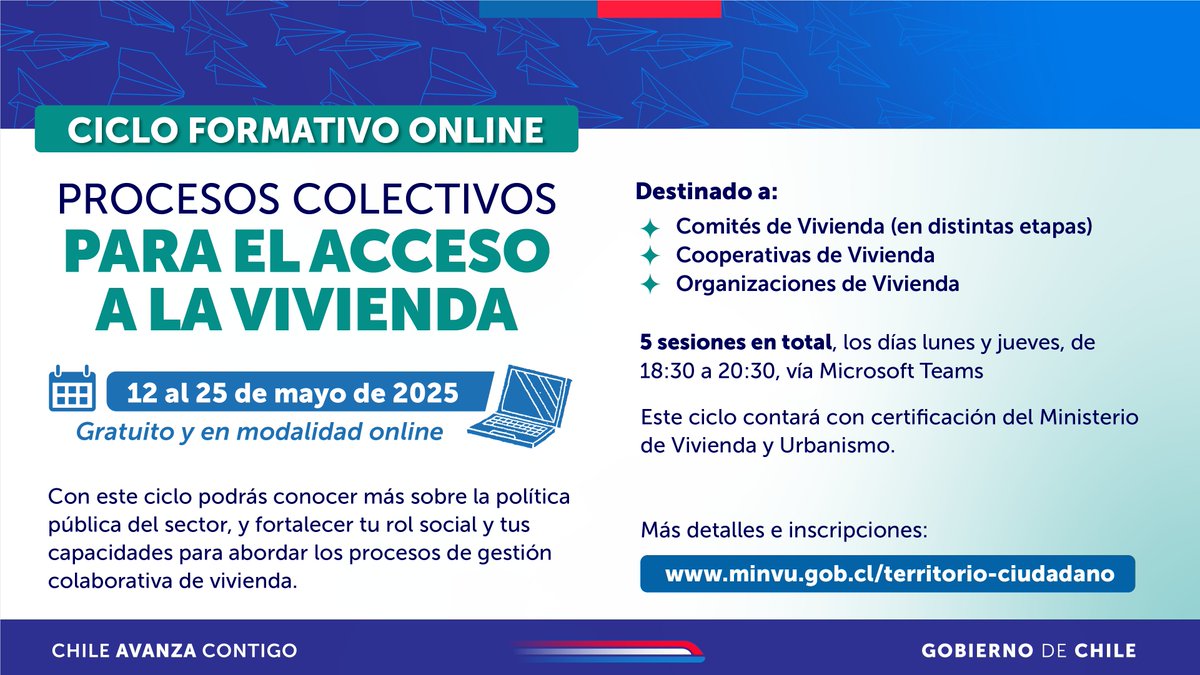 📣 ¡Atención organizaciones sociales!

👉 Nuestro Centro de Formación realizará este ciclo de varías temáticas desde el 12 hasta el lunes 26 de mayo. Son 100% gratis y online.

🤳 Inscríbete acá bit.ly/3EQ87wF