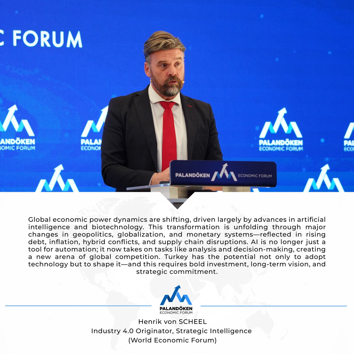 Henrik von Scheel:
Küresel ekonomik güç dengeleri, yapay zekâ ve biyoteknolojideki gelişmelerle birlikte değişiyor. Bu dönüşüm; jeopolitik yapılar, küreselleşme ve para sistemlerinde yaşanan köklü değişimlerle kendini gösteriyor. Artan borç, enflasyon, hibrit çatışmalar ve
