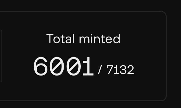 greencrosslive's tweet photo. 🚨 STATUS UPDATE🚨 

6001 of 7132 @METHHEDZ minted

Only 1131 until mint out.

Thanks everyone for joining the madness. https://t.co/h8q7ex3IIy