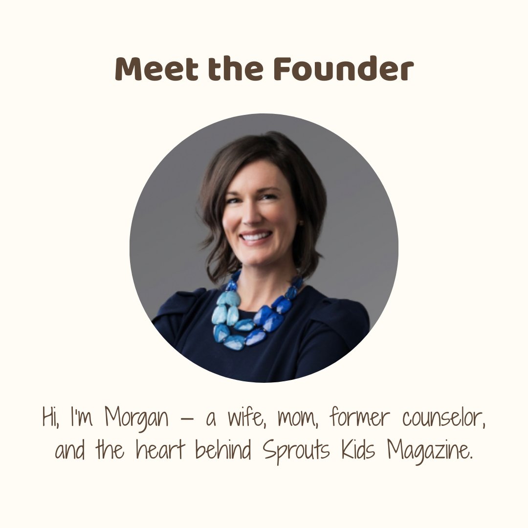 Meet Morgan—former counselor, devoted mom, and founder of Sprouts Kids Magazine. She created Sprouts to help families grow in faith, spark creativity, and enjoy meaningful moments together. 🌼
#SproutsFounder #FaithAndFamilyFirst