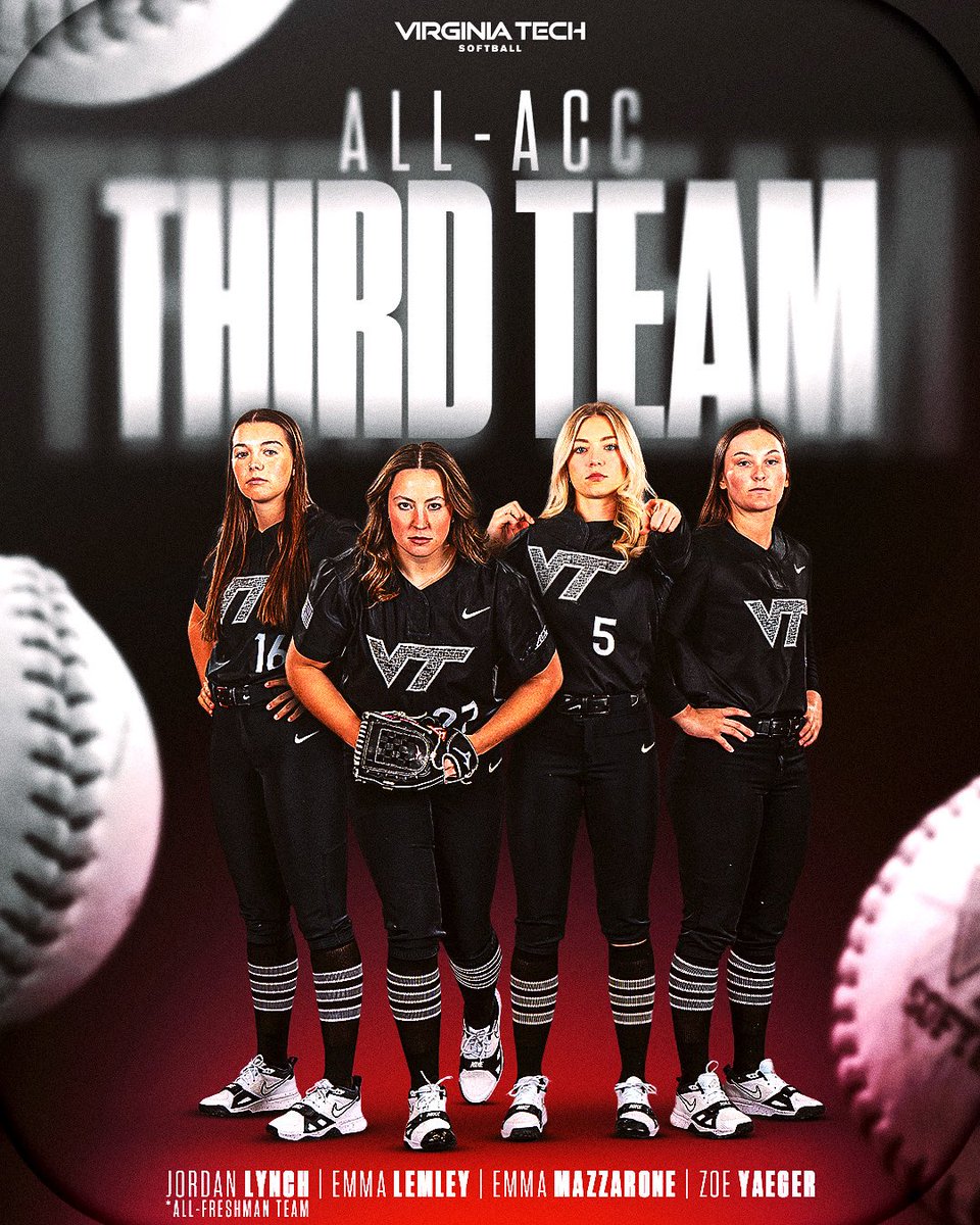 Virginia Tech Softball (@hokiessoftball) on Twitter photo Our All-ACC Third Team honorees ๐
#Hokies๐ฅ Our All-ACC Third Team honorees ๐
#Hokies๐ฅ
