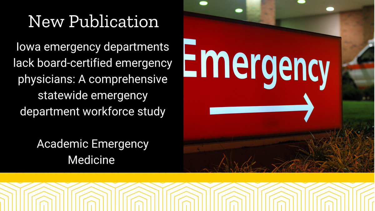 UIowa Injury Center (@uiiprc) on Twitter photo A new study by researchers <a href="/uiowa/">University of Iowa</a> <a href="/uihealthcare/">University of Iowa Health Care</a> <a href="/DesMoinesUniv/">DesMoinesUniversity</a> <a href="/UnityPointDSM/">UnityPoint Health - Des Moines</a> examined changes in emergency physician staffing across Iowa’s emergency departments. They found that most #rural emergency departments still rely on non-emergency-trained physicians and advanced A new study by researchers <a href="/uiowa/">University of Iowa</a> <a href="/uihealthcare/">University of Iowa Health Care</a> <a href="/DesMoinesUniv/">DesMoinesUniversity</a> <a href="/UnityPointDSM/">UnityPoint Health - Des Moines</a> examined changes in emergency physician staffing across Iowa’s emergency departments. They found that most #rural emergency departments still rely on non-emergency-trained physicians and advanced