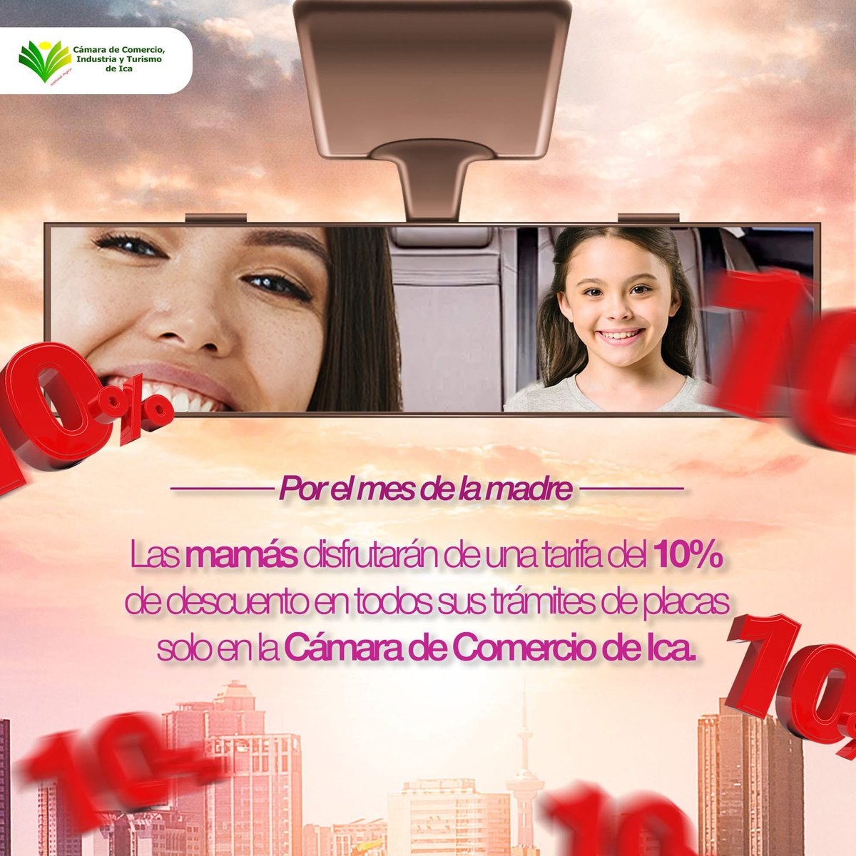 _camaradeica's tweet photo. 🌸 ¡Mamá se merece todo, tenemos un descuento especial para ella! 🌸

Por el Día de la Madre, en la Cámara de Comercio de Ica celebramos a todas las mamás con un 10% de descuento en los trámites de placas de rodaje.

👉🏻 Ponte en contacto:
📨 placas@camaraica.org.pe
📲 989 370 103 https://t.co/lA3ZkYfDZm