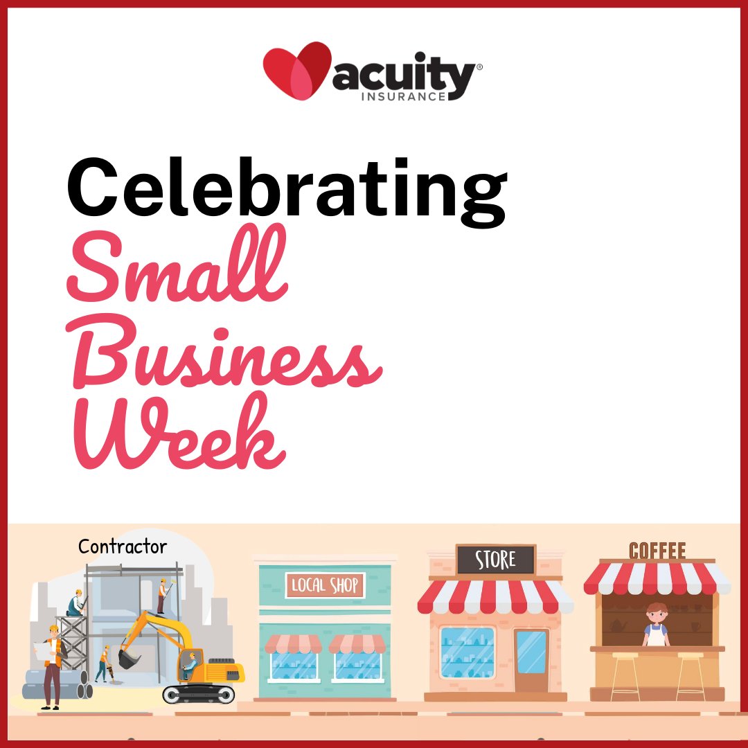 acuityinsurance's tweet image. At Acuity, we’re proud to insure and support the small businesses that keep our communities strong. Thank you for fueling innovation, creating jobs, and inspiring us every day.

Tag a small business you love!

#SmallBusinessWeek #SupportSmall #AcuityInsurance