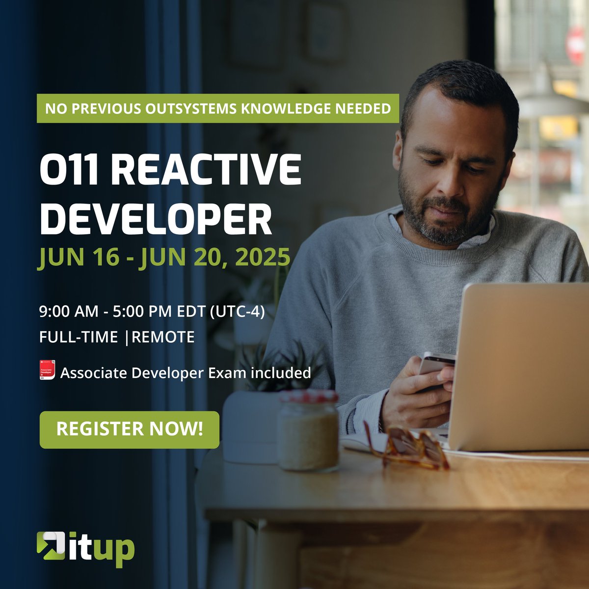 _ITUp_'s tweet image. zurl.co/Ec6wM 
Enroll in ITUp&apos;s O11 Reactive Developer course starting June 16. Gain hands-on experience in designing, developing, and deploying reactive applications with OutSystems.

#OutSystemsTraining #ReactiveApps #LowCodeDevelopment #ITUpCourses #WebDevSkills
