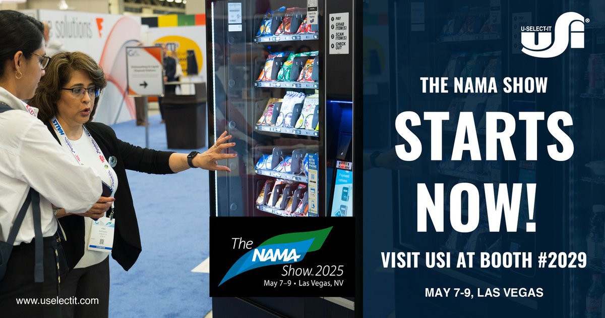 It’s day one of the NAMA Show, and the energy is incredible! If you're here, visit booth #2029 for the latest vending technology and innovative merchandisers, including our brand-new outdoor machine. 
#TheNAMAShow #VendingInnovation #USelectIt  
thenamashow.org