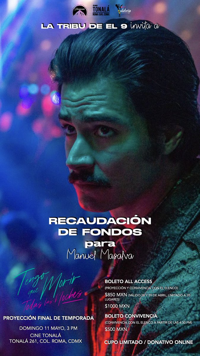 Ernesto Contreras (@ercontreras) on Twitter photo Nuestro querido Manuel Masalva necesita ayuda. Todos los detalles del evento en IG @recaudacionmasalva Domingo 11 de mayo 15:00 Hrs. <a href="/cinetonala/">CINE TONALÁ CDMX</a> ¡Ahí nos vemos!! Nuestro querido Manuel Masalva necesita ayuda. Todos los detalles del evento en IG @recaudacionmasalva Domingo 11 de mayo 15:00 Hrs. <a href="/cinetonala/">CINE TONALÁ CDMX</a> ¡Ahí nos vemos!!
