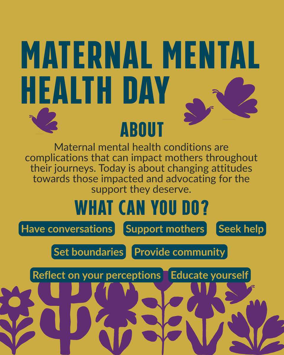 Maternal mental health conditions account for 22% of pregnancy related deaths. Consider how you can support a mother in your life, even if it's something as simple as sending them a meal or helping with household chores 💜

Source: Maternal Mental Health Leadership Alliance