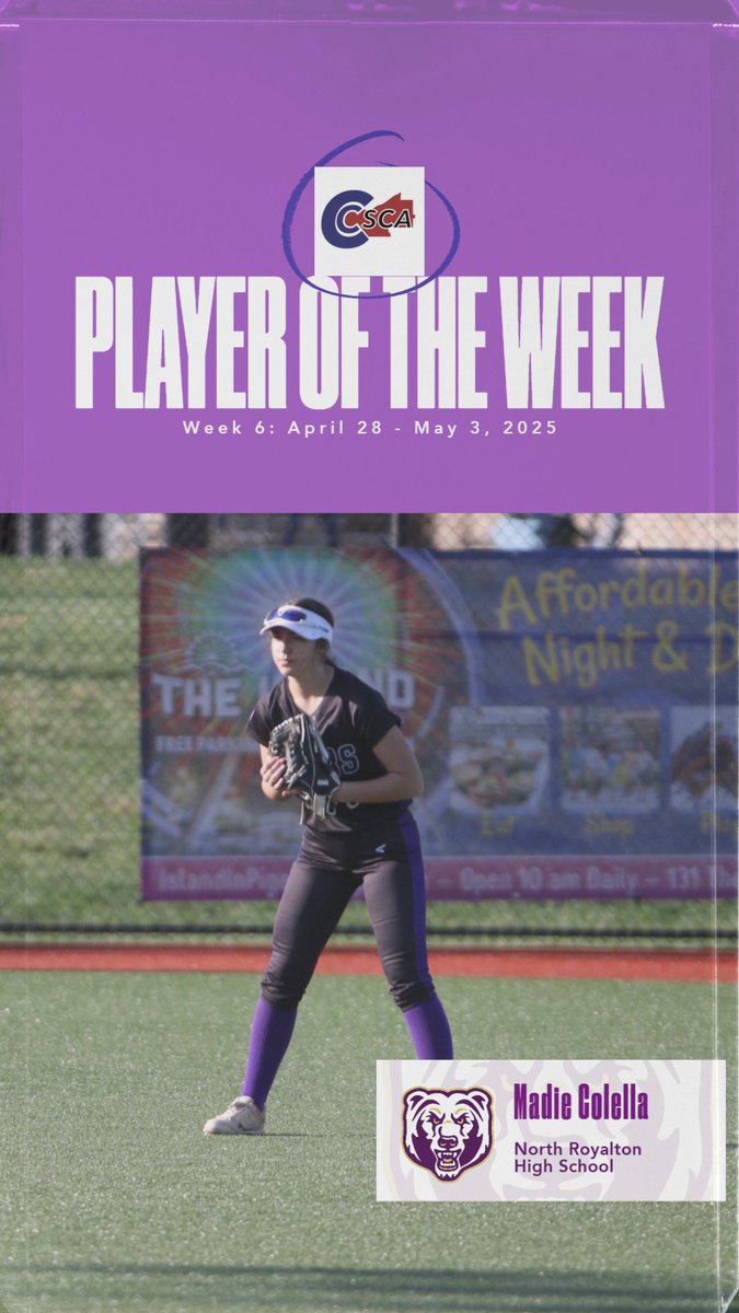Week 6 Player and Pitcher of the Week

Congratulations to our Pitcher of the Week, Molly Sheehan from Olmsted Falls!

Congratulations to our Player(s) of the Week, Madie Colella from North Royalton and Aubrey Stephens from Holy Name!
