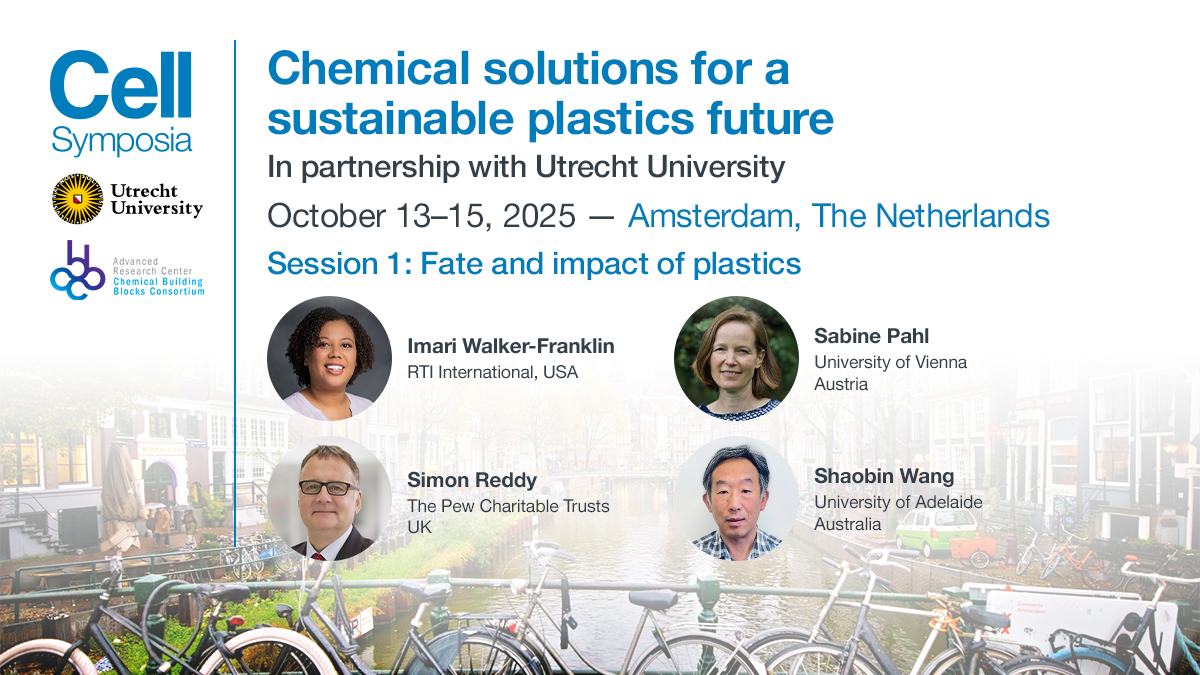 Chem Catalysis (@chemcatalysis) on Twitter photo Looking forward to insights from invited speakers <a href="/dr_imariwalker/">Imari Walker-Franklin | Microplastics Bae | PhD</a>, Sabine Pahl, Simon Reddy, and Shaobin Wang in our session, "Fate and impacts of plastics." <a href="/CellSymposia/">Cell Symposia</a> #CSPlastics2025 hubs.li/Q03lqlCk0 Looking forward to insights from invited speakers <a href="/dr_imariwalker/">Imari Walker-Franklin | Microplastics Bae | PhD</a>, Sabine Pahl, Simon Reddy, and Shaobin Wang in our session, "Fate and impacts of plastics." <a href="/CellSymposia/">Cell Symposia</a> #CSPlastics2025 hubs.li/Q03lqlCk0