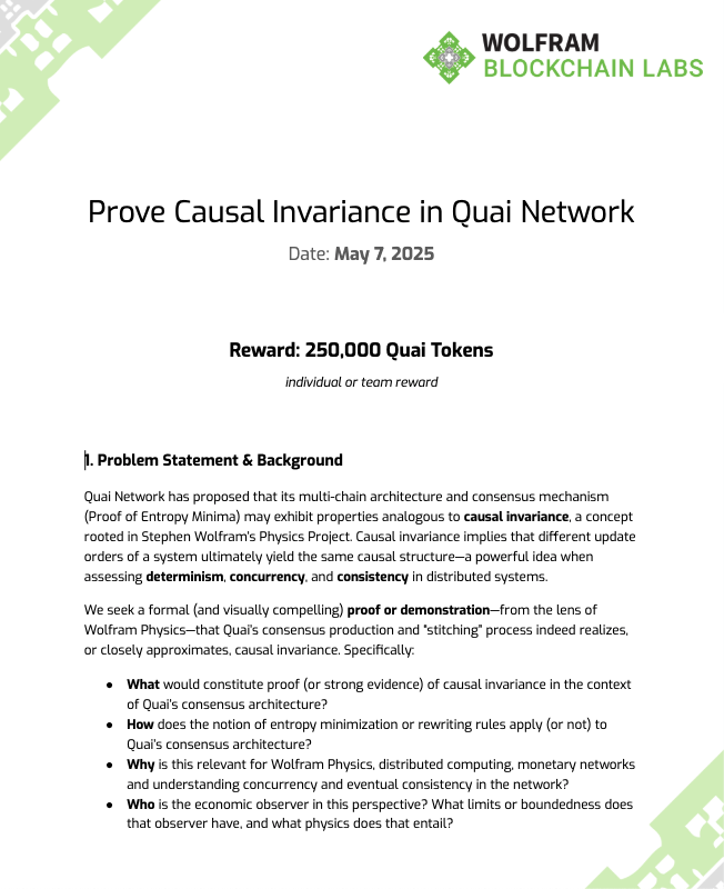 Steph Curdy (@steph_curdy) on Twitter photo EXCITING NEWS: Rapid progress is being made on establishing the key arguments and key directions for demonstrating proof of causal invariance using "Proof of Entropy Minima" consensus on <a href="/QuaiNetwork/">Quai Network ⚡️💵</a> as our system in question.
TL;DR "Causal invariance is likely axiomatic, and we EXCITING NEWS: Rapid progress is being made on establishing the key arguments and key directions for demonstrating proof of causal invariance using "Proof of Entropy Minima" consensus on <a href="/QuaiNetwork/">Quai Network ⚡️💵</a> as our system in question.
TL;DR "Causal invariance is likely axiomatic, and we
