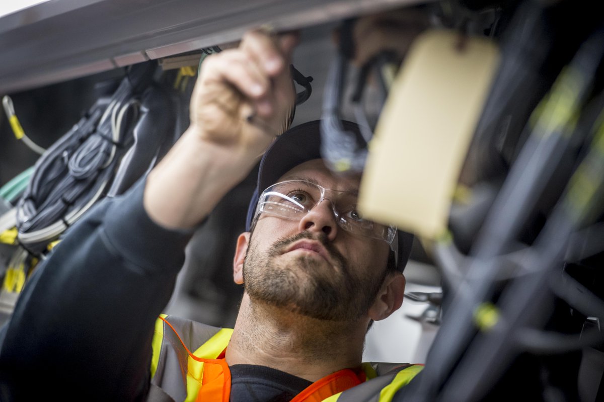 Manufacturing a train requires a wealth of skill, knowledge, technology, and dedicated employees who bring it all together. Everyday, our skilled trades employees come to work to build the future of American transportation, and we thank them for their efforts.