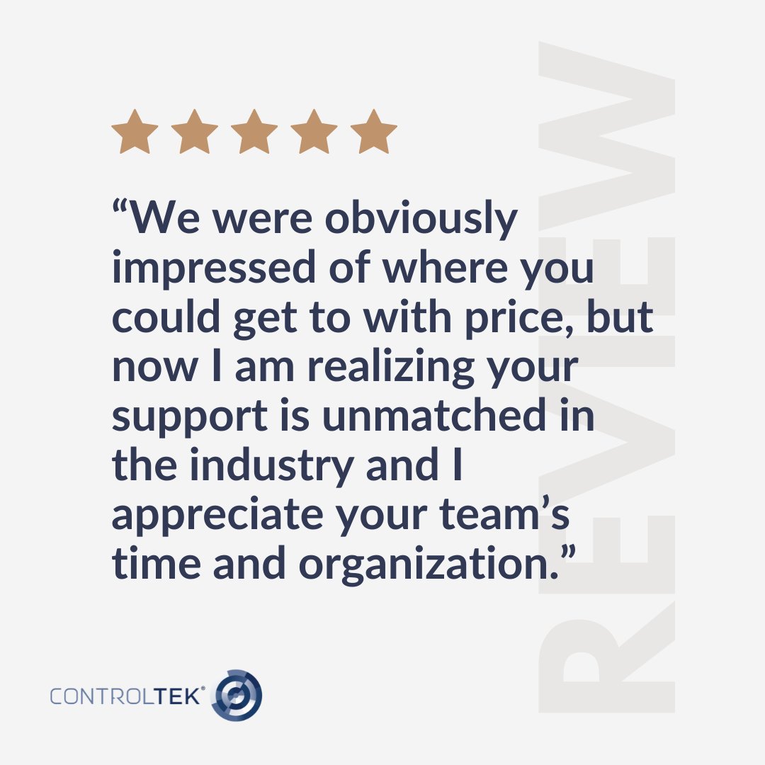 At CONTROLTEK, we understand that competitive pricing is just one part of the equation. What truly sets us apart is our commitment to delivering exceptional service, unmatched industry support, and a consistent focus on operational excellence.