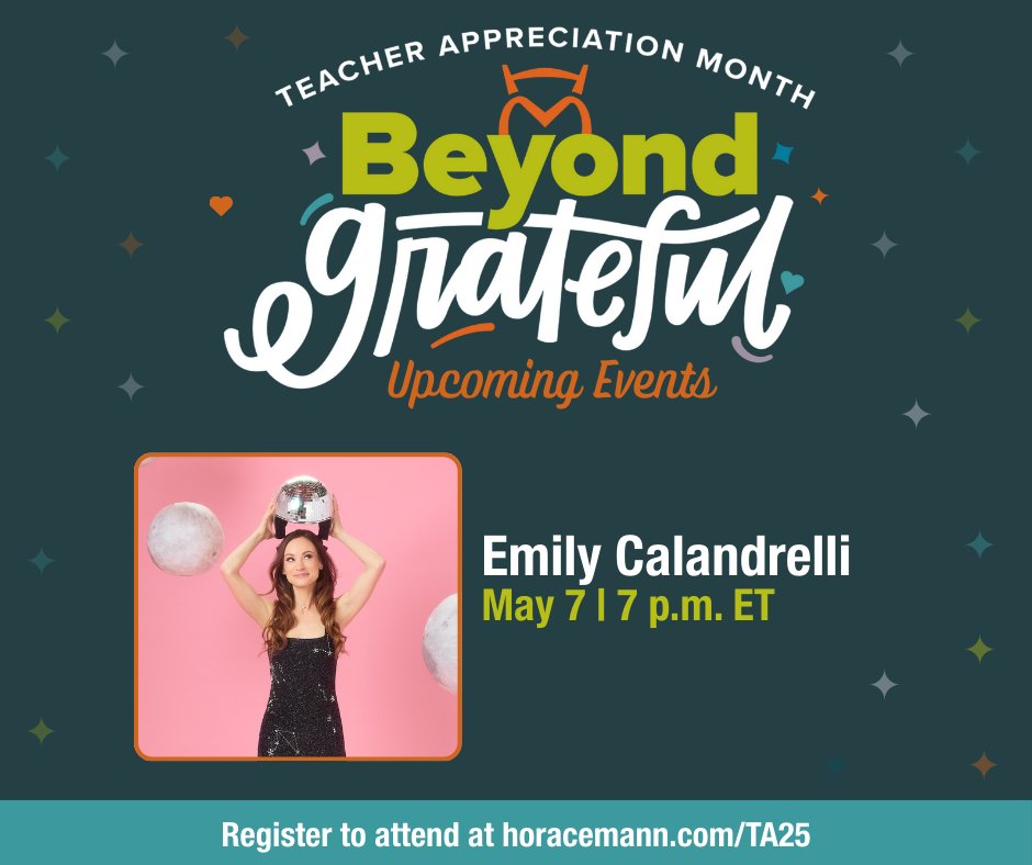 Blast off into inspiration as “The Space Gal” Emily Calandrelli joins us tonight! She’ll be chatting all things STEM in education and the educators who helped launch her into space (literally!) Register now and see our full Beyond Grateful schedule: hoaracemann.com/TA25