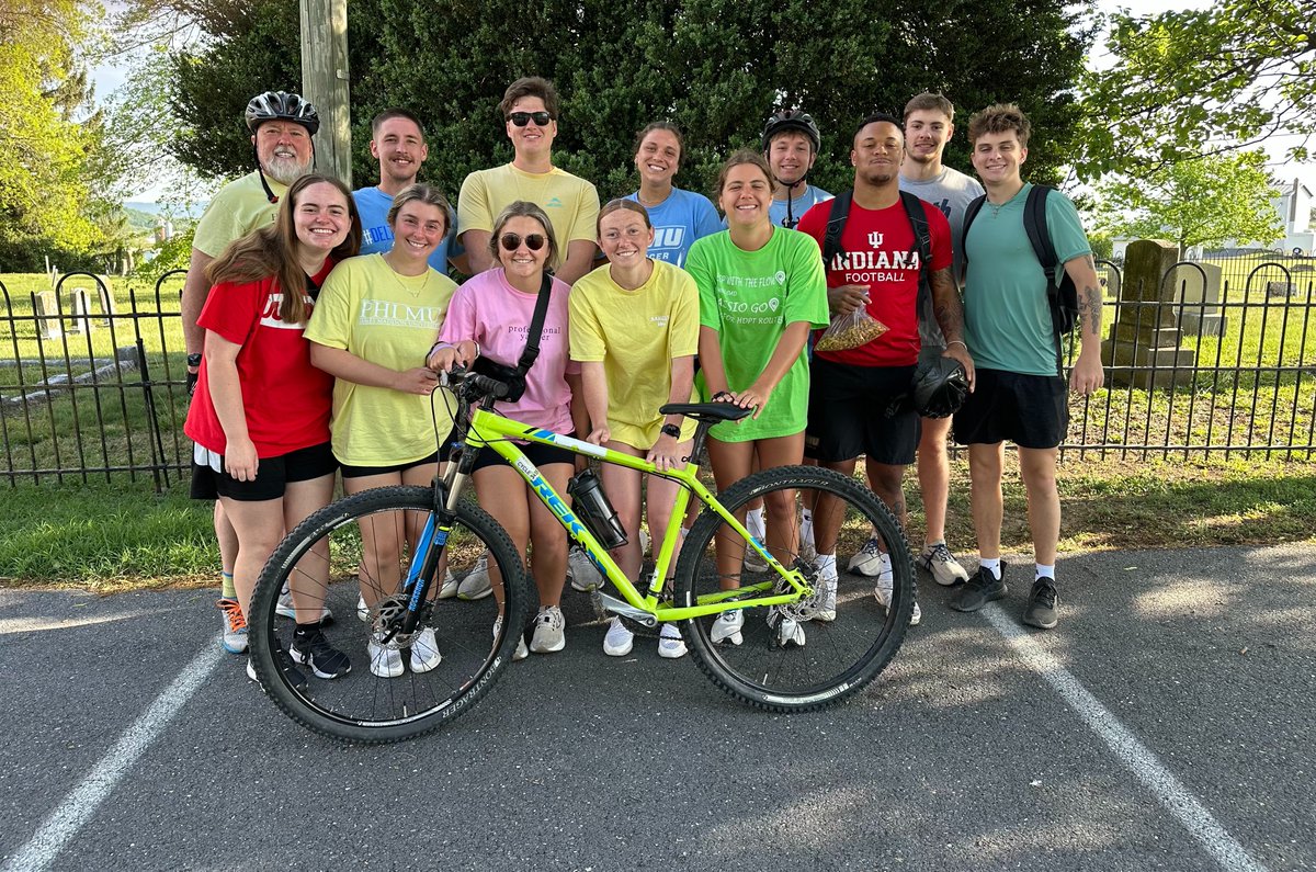 The @jmuphete Junior cohort embarked on the famous "Dayton Donut Bike Ride" this past weekend, as a culminating activity in Bobby Lifka's Adventure Education class. #whyphetewednesday