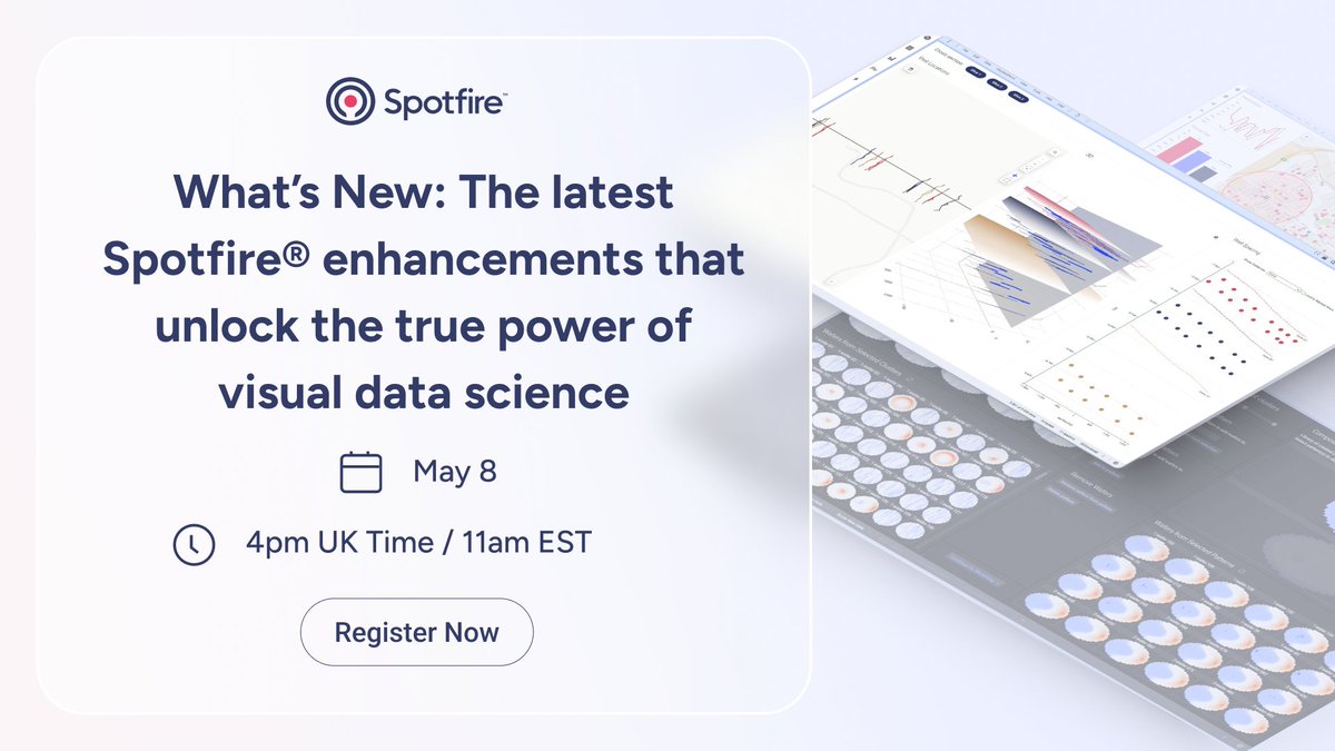 maxlorich's tweet image. Tomorrow’s the day!

Don’t miss out on our exclusive webinar: What’s New: The latest Spotfire® enhancements that unlock the true power of visual data science.

May 8th at 4 PM UK / 11 AM EST

👉 Sign Up Now: spr.ly/6013N1t13 

#Spotfire #VisualDataScience